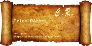 Czira Róbert névjegykártya